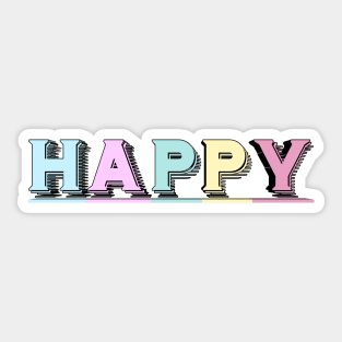 Happy Sticker